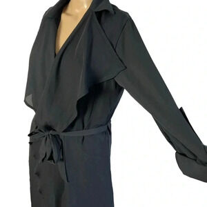 REVAMPED black cardigan,maxi ,sheer,cascading ,whimsigoth, dark romantic,witchy